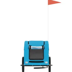 VIDAXL - Remorque de vélo pour animaux de compagnie bleu