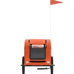 VIDAXL - Remorque de vélo pour animaux de compagnie orange