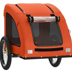 VIDAXL - Remorque de vélo pour animaux de compagnie orange