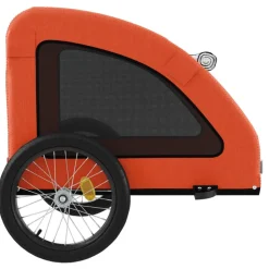 VIDAXL - Remorque de vélo pour animaux de compagnie orange