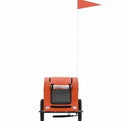 VIDAXL - Remorque de vélo pour animaux de compagnie orange