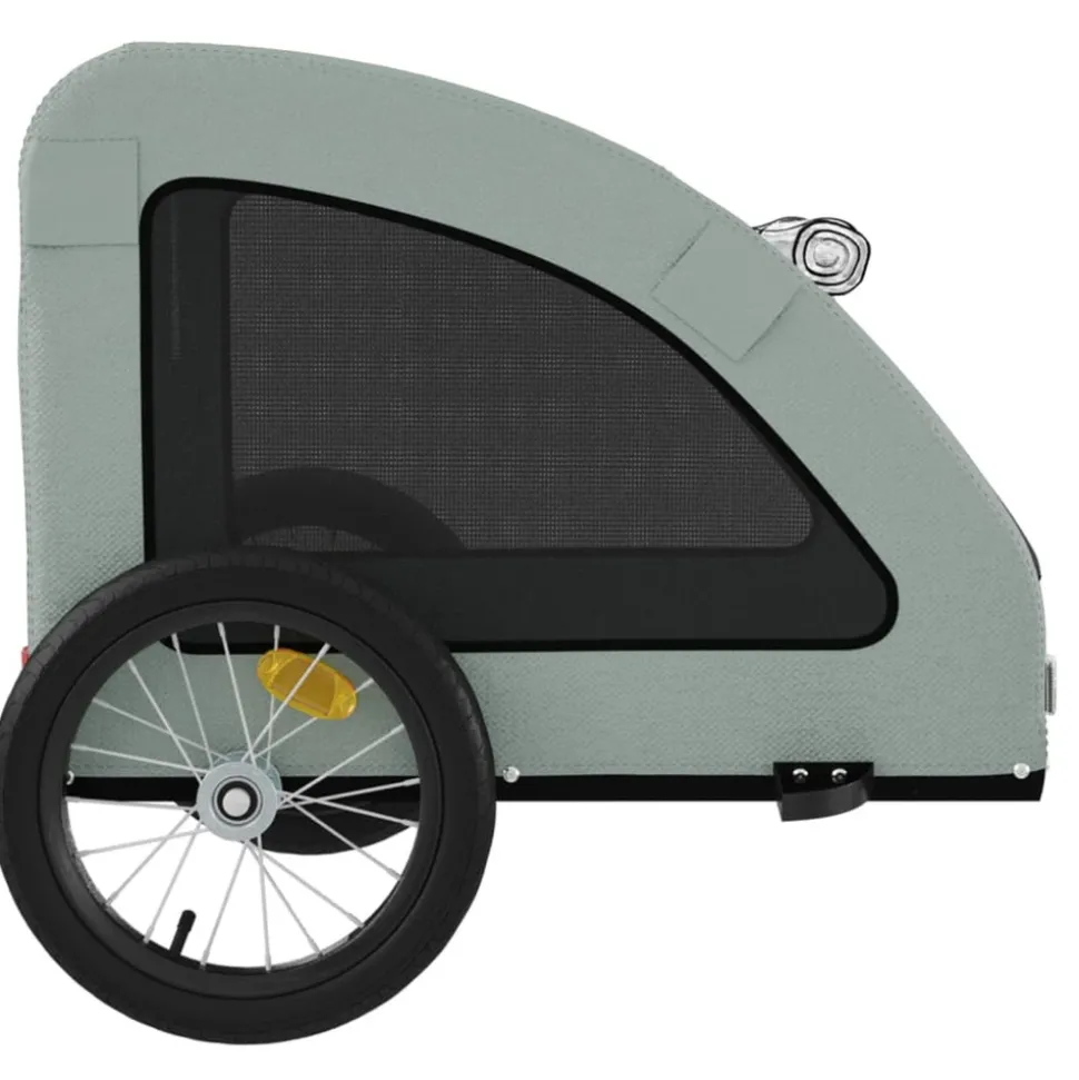 VIDAXL - Remorque de vélo pour animaux de compagnie gris