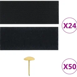 VIDAXL - Rideaux de porte anti-insectes 2 pcs et aimants noir 220x130 cm