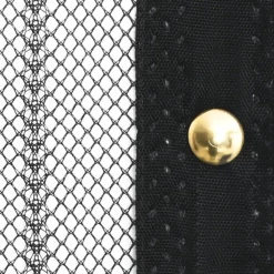 VIDAXL - Rideaux de porte anti-insectes 2 pcs et aimants noir 220x130 cm