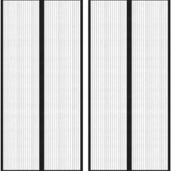 VIDAXL - Rideaux de porte anti-insectes 2 pcs et aimants noir 220x110 cm
