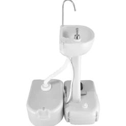 VIDAXL - Réservoir d'eau portable avec adaptateur 24 l gris