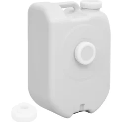 VIDAXL - Réservoir d'eau portable avec adaptateur 24 l gris