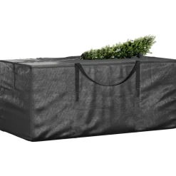 VIDAXL - Sac de rangement pour sapin de noël noir 150x75x75 cm pe