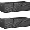 VIDAXL - Sacs de rangement pour coussins de jardin 2 pcs noir