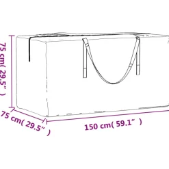VIDAXL - Sacs de rangement pour sapin de noël 2 pcs noir polyéthylène