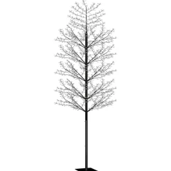 VIDAXL - Sapin de noël 2000 led bleu cerisier en fleurs 500 cm