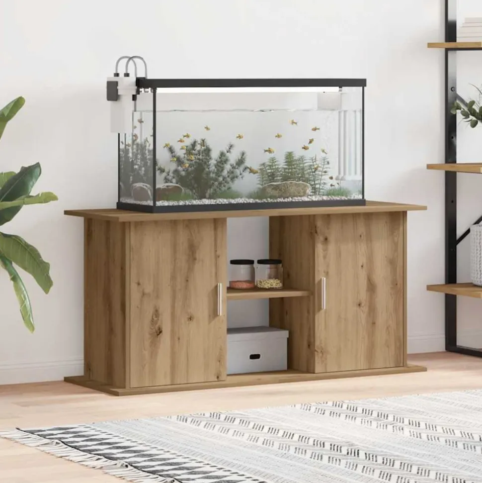 VIDAXL - Support d'aquarium chêne artisanal 121x41x58 cm bois ingénierie