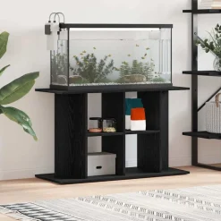 VIDAXL - Support d'aquarium chêne noir 100x40x60 cm bois d'ingénierie