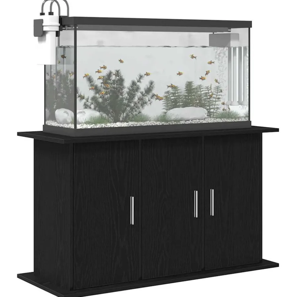 VIDAXL - Support d'aquarium chêne noir 101x41x58 cm bois d'ingénierie