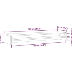 VIDAXL - Support de moniteur vieux bois 100x24x13 cm bois d'ingénierie