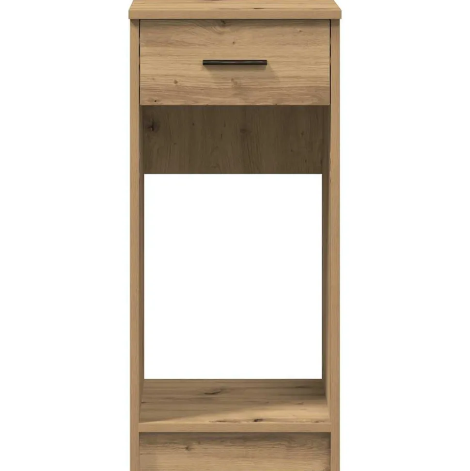 VIDAXL - Support de tour d'ordinateur tiroir chêne artisanal 35x45x77 cm