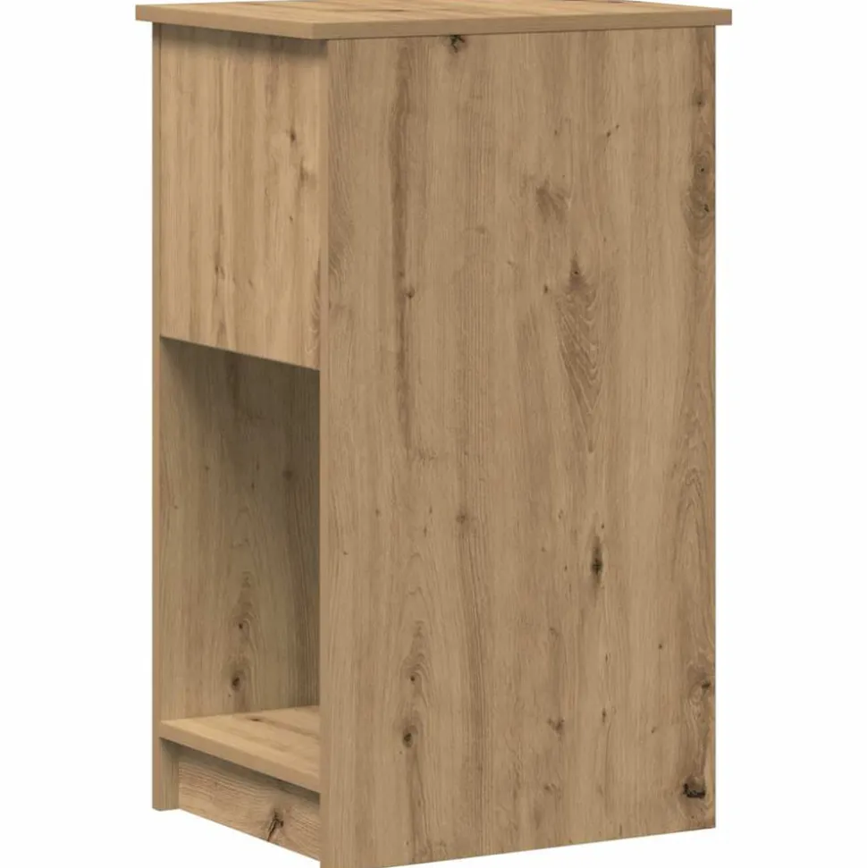 VIDAXL - Support de tour d'ordinateur tiroir chêne artisanal 35x45x77 cm