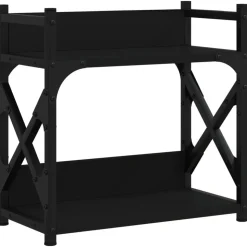 VIDAXL - Support d'imprimante 2 niveaux noir 40x20x40 cm