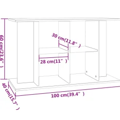 VIDAXL - Support pour aquarium chêne fumé 100x40x60 cm bois d ingénierie