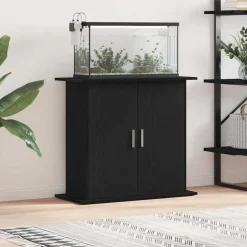 VIDAXL - Support pour aquarium chêne noir 81x36x73 cm bois d'ingénierie
