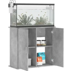 VIDAXL - Support pour aquarium gris béton 81x36x73 cm bois d ingénierie