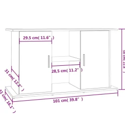 VIDAXL - Support pour aquarium chêne fumé 101x41x58 cm bois d ingénierie