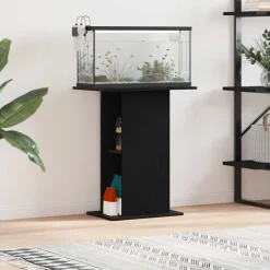 VIDAXL - Support pour aquarium chêne noir 60,5x36x72,5 cm