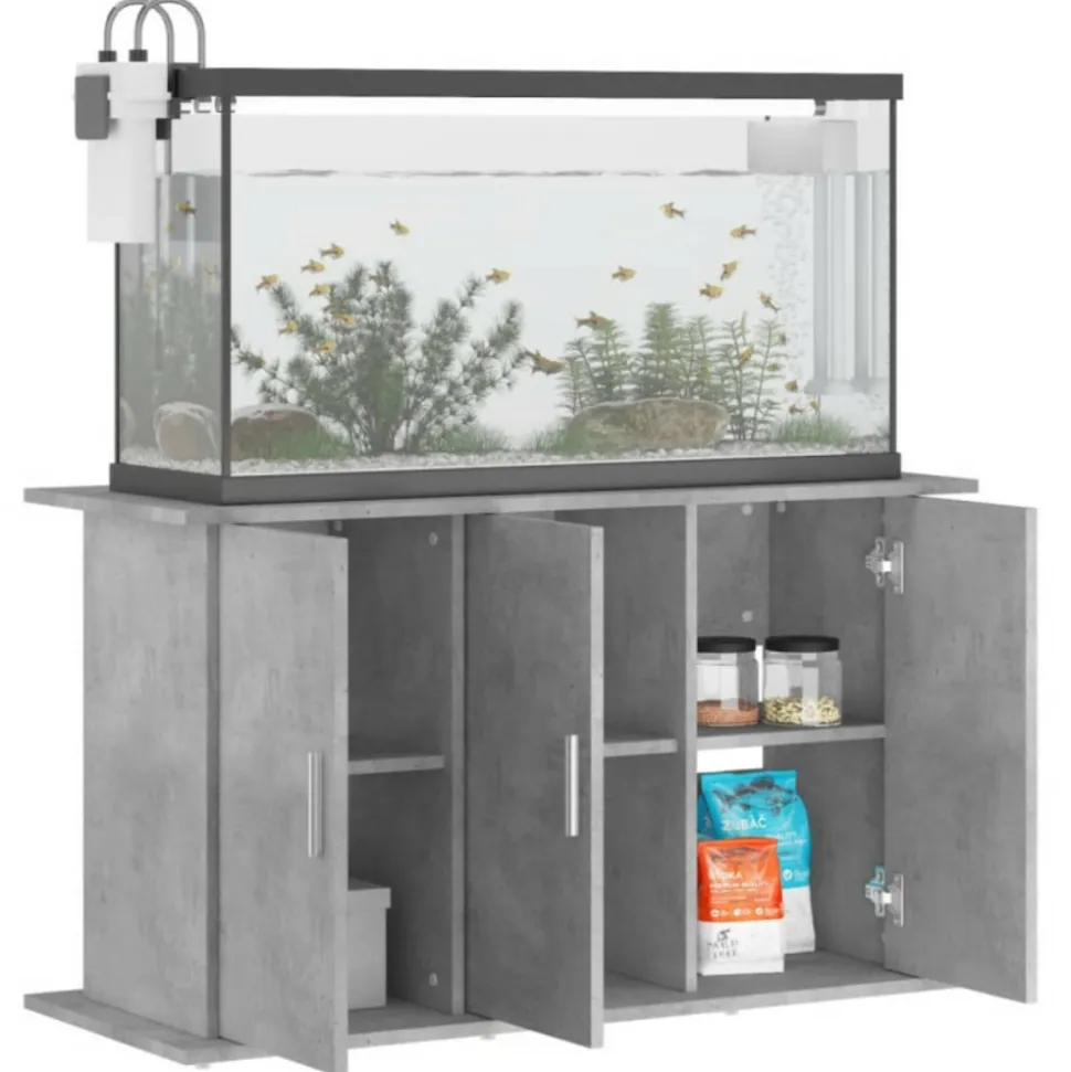 VIDAXL - Support pour aquarium gris béton 101x41x58 cm bois d ingénierie