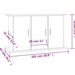 VIDAXL - Support pour aquarium gris béton 101x41x58 cm bois d ingénierie