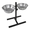 VIDAXL - Support réglable avec 2 bols de 41 l pour chien