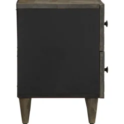 VIDAXL - Table de chevet gris clair 40x33x46 cm bois de manguier solide