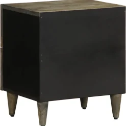 VIDAXL - Table de chevet gris clair 40x33x46 cm bois de manguier solide