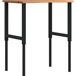 VIDAXL - Établi marron clair 80x60x(71,5-98) cm bois de chêne massif