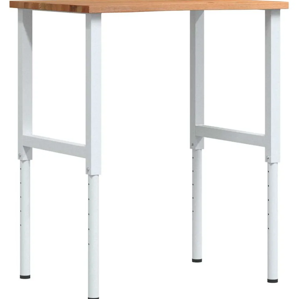 VIDAXL - Établi marron clair 80x60x(71,5-98) cm bois de chêne massif