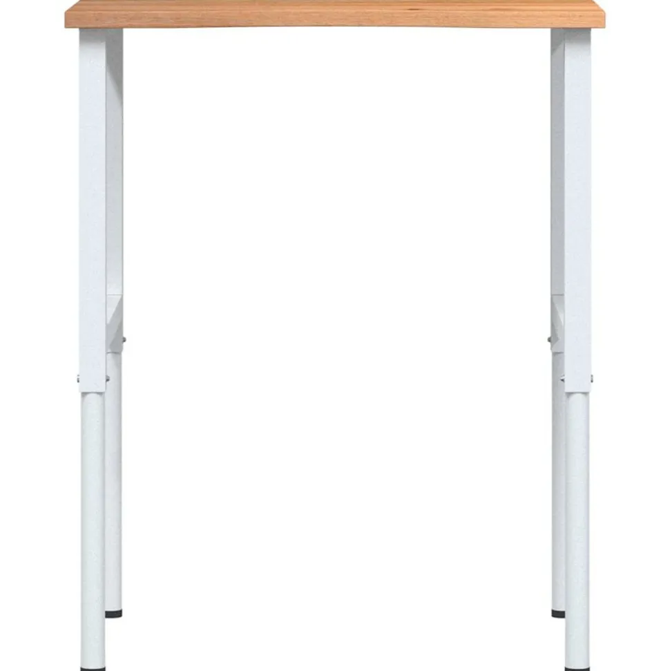 VIDAXL - Établi marron clair 80x60x(71,5-98) cm bois de chêne massif