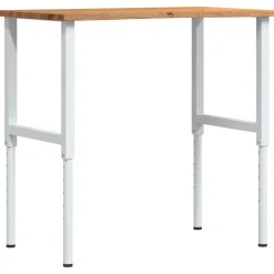 VIDAXL - Établi marron clair 100x60x(71,5-98) cm bois de chêne massif