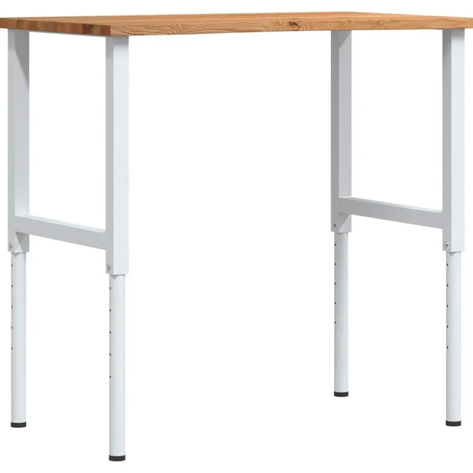 VIDAXL - Établi marron clair 100x60x(71,5-98) cm bois de chêne massif