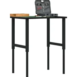 VIDAXL - Établi marron foncé 80x60x(71,5-98) cm bois de chêne massif