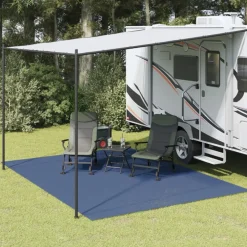 VIDAXL - Tapis de tente bleu 4x3 m