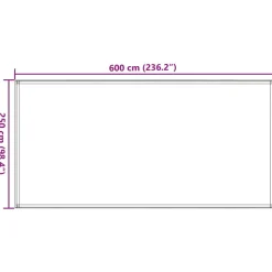 VIDAXL - Tapis de tente vert clair 250x600 cm pehd
