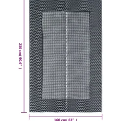 VIDAXL - Tapis d'extérieur arakil gris 160x230 cm pp