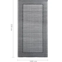 VIDAXL - Tapis d'extérieur arakil gris 160x230 cm pp