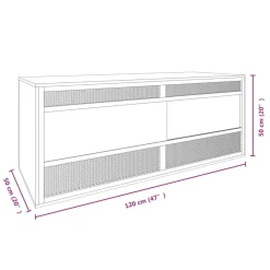 VIDAXL - Terrarium bois d'ingénierie 120x50x50 cm