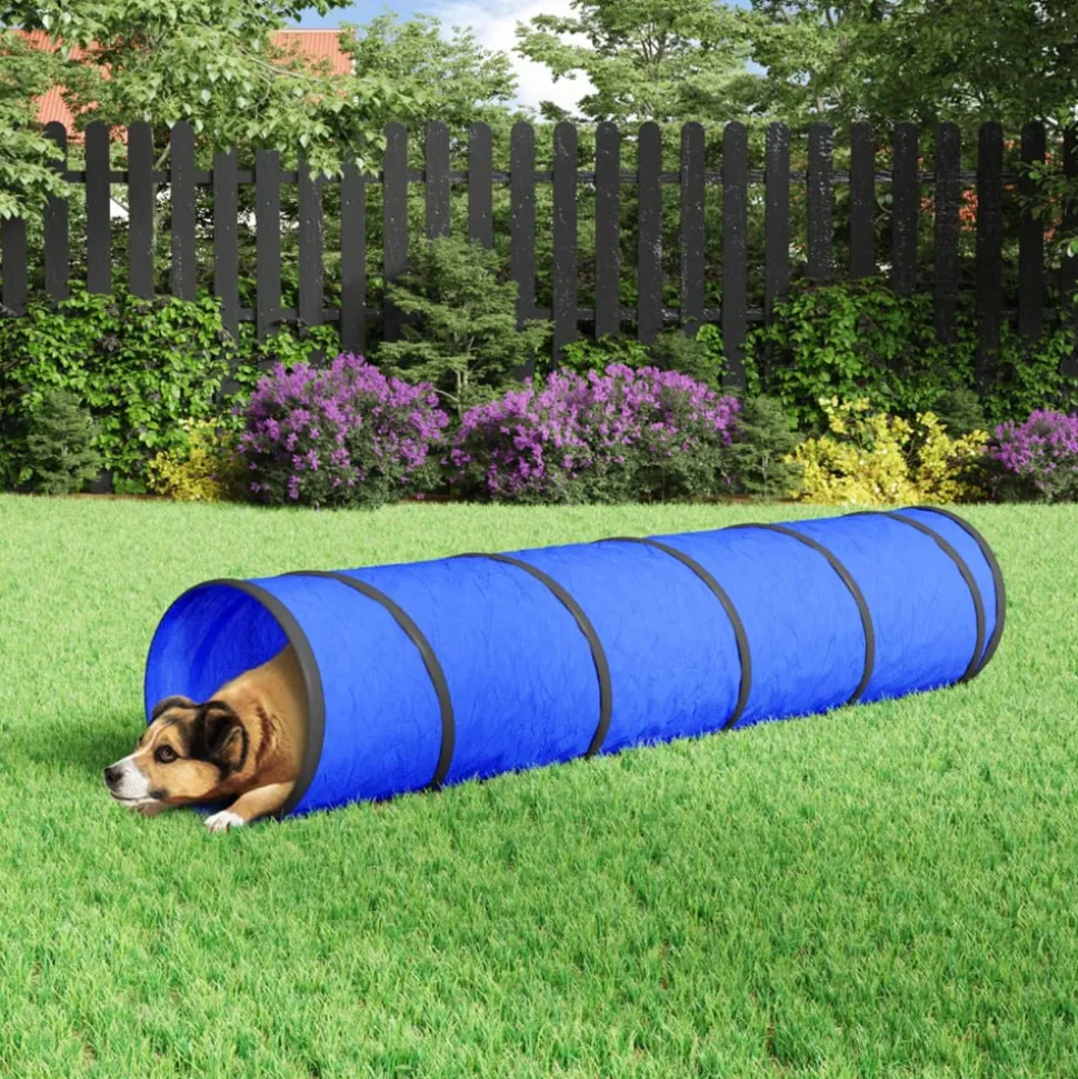 VIDAXL - Tunnel pour chien bleu ø 40x200 cm polyester