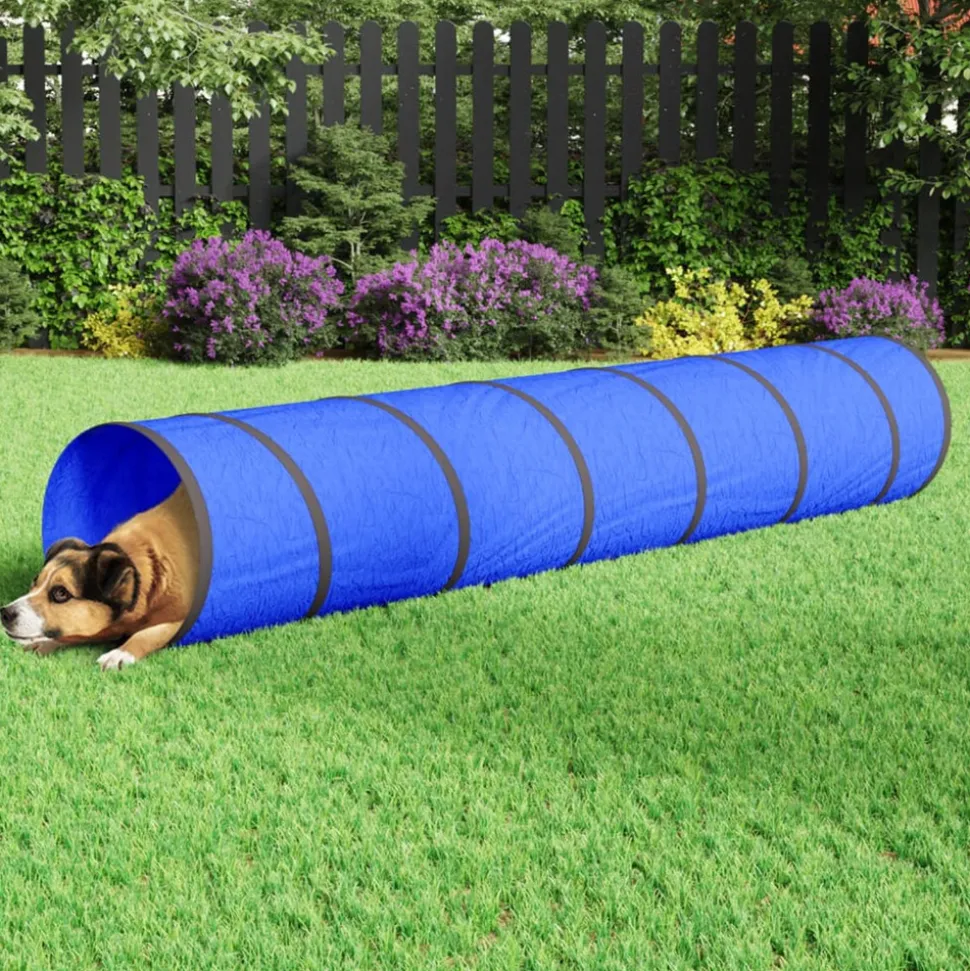 VIDAXL - Tunnel pour chien bleu ø 50x300 cm polyester