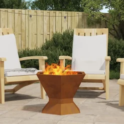 VIDAXL - Viexl foyer hexagonal 50x50x40 cm acier résistant aux intempéries