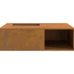 VIDAXL - Vitrexl foyer avec rangement à bûches 100x100x30 cm acier résistant aux intempéries