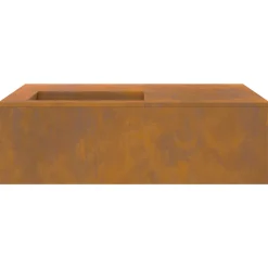 VIDAXL - Vitrexl foyer avec rangement à bûches 100x100x30 cm acier résistant aux intempéries