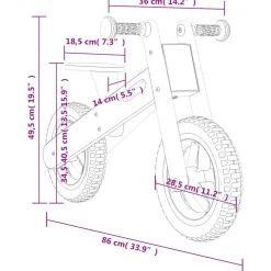 VIDAXL - Vélo d'équilibre pour enfants imprimé orange