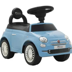 VIDAXL - Voiture à chevaucher fiat 500 bleu